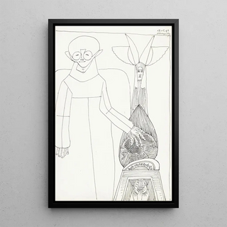 Samuel Jessurun de Mesquita - Figuur in een lange mantel met de linkerhand op een wereldbol.webp