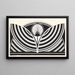 Stylized Floral Pattern - Samuel Jessurun de Mesquita — framed artwork on a wall