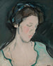 a portrait of a young woman believed to be Peggy MacRae - Samuel John Peploe — artwork view