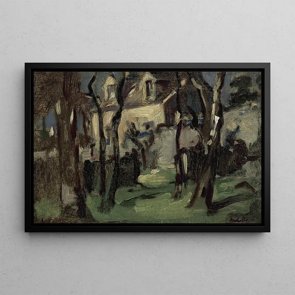 Cottage à Corstorphine - Samuel John Peploe — framed artwork on a wall