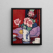 Vase chinois à roses roses - Samuel John Peploe — framed artwork on a wall