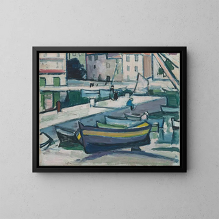 Le port de Cassis - Samuel John Peploe — framed artwork on a wall