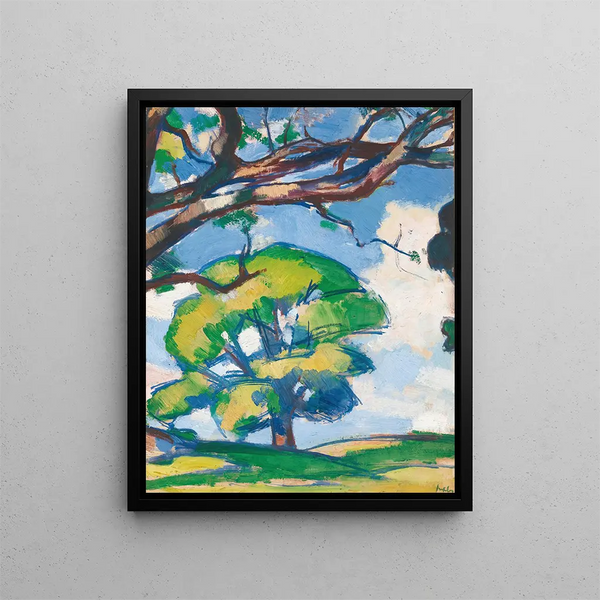 Douglas Hall Trees - Samuel John Peploe — framed artwork on a wall