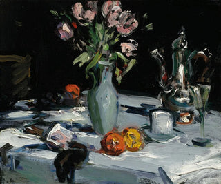 Tulips and a Coffee Pot - Samuel John Peploe — artwork view