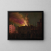 the Conflagration of the Masonic Lodge on Chestnut Street, Philadelphia, Pennsylvania - Samuel Jones — framed artwork on a wall