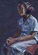 Young girl in a blue dress - Samuel Joseph Brown Jr — artwork view