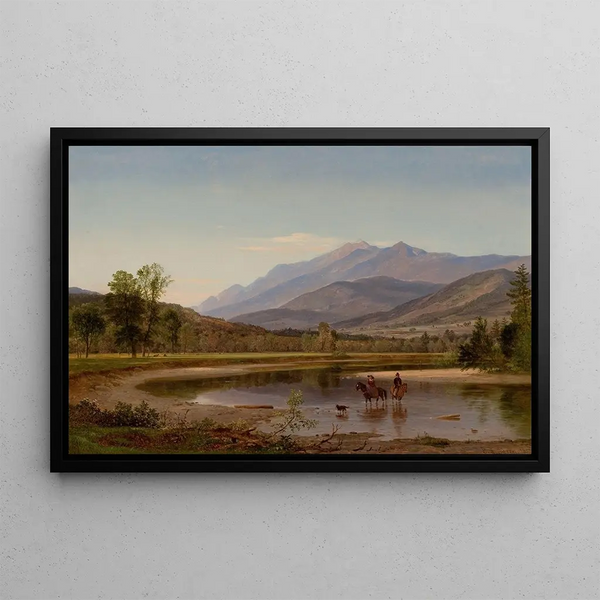Franchissant le Ruisseau, Montagnes de Franconia, New Hampshire - Samuel Lancaster Gerry — framed artwork on a wall
