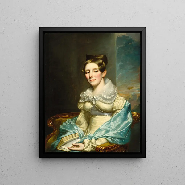 Portrait of a Woman - Samuel Lovett Waldo — framed artwork on a wall