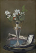 Still life with fan and pendant - Samuel Marsden Brookes — artwork view