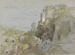 Village italien perché - Samuel Palmer — artwork view