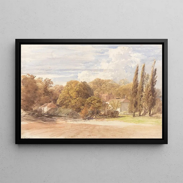 Gardens of Kensington - Samuel Palmer — framed artwork on a wall