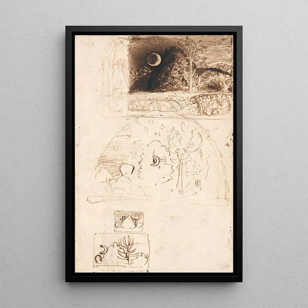 The Crescent Moon - Samuel Palmer — framed artwork on a wall