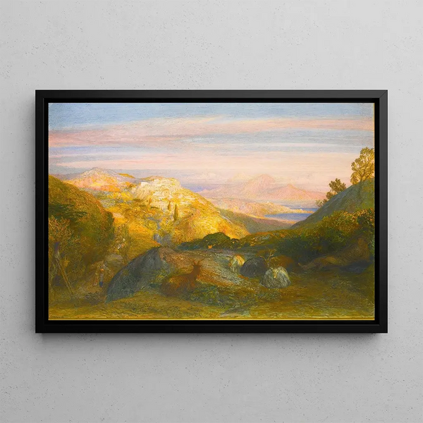 The Near and the Distant of Southern Italy - Samuel Palmer — framed artwork on a wall