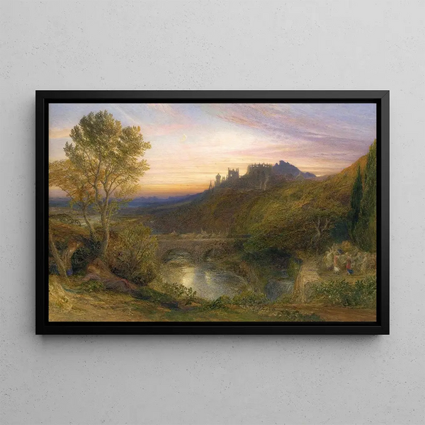 The City of Towers - Samuel Palmer — framed artwork on a wall
