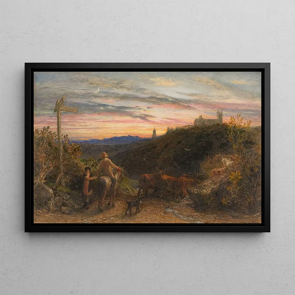 The Good Farmer - Samuel Palmer — framed artwork on a wall