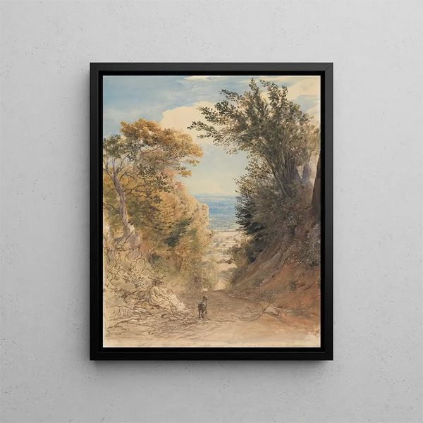 View from Rooks Hill Kent - Samuel Palmer — framed artwork on a wall