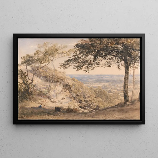 The Wilmot Kent Hill - Samuel Palmer — framed artwork on a wall