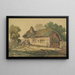 Stream and Cottage - Samuel Prout — framed artwork on a wall