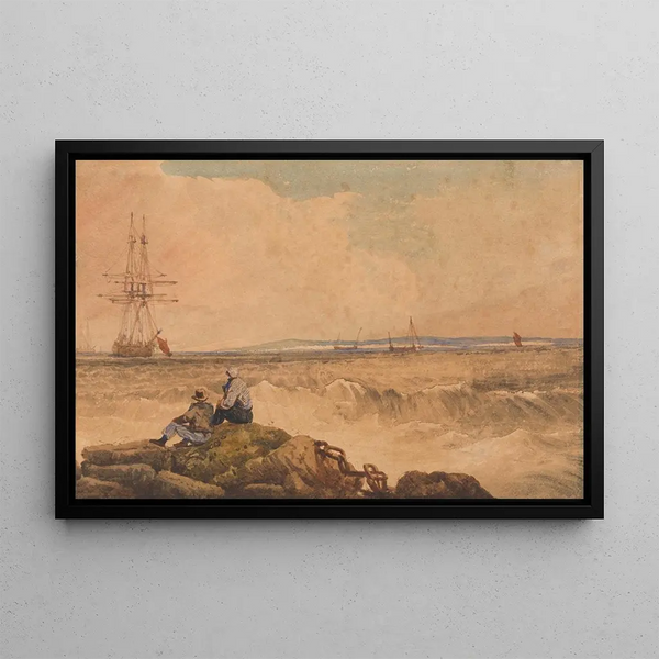 Coastal Scene - Samuel Prout — framed artwork on a wall