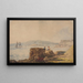 Île de Drakes, Plymouth - Samuel Prout — framed artwork on a wall