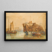 Ship of Reception Portsmouth - Samuel Prout — framed artwork on a wall
