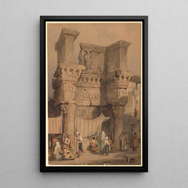 The Forum of Nerva Rome - Samuel Prout — framed artwork on a wall