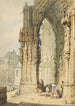 The Cathedral Porch in Regensburg, Bavaria - Samuel Prout — artwork view