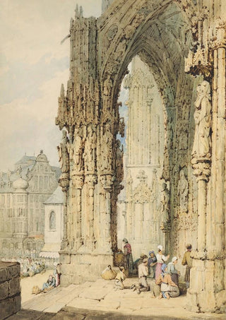 Samuel Prout - The Porch at Ratisbon Cathedral Bavaria.webp