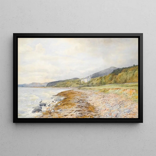 On Dunrobin Beach - Samuel William Oscroft — framed artwork on a wall