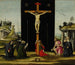 Christ on the Cross adored by Saints Augustine, Jerome, Mary Magdalene, Bridget of Sweden, and Monica - Sandro Botticelli — artwork view
