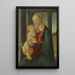 The Virgin and Child - Sandro Botticelli — framed artwork on a wall