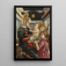 La Vierge à l'Enfant avec des anges - Sandro Botticelli — framed artwork on a wall