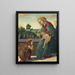 The Virgin and Child with the Young Saint John the Baptist - Sandro Botticelli — framed artwork on a wall