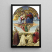 The Coronation of the Virgin - Sandro Botticelli — framed artwork on a wall