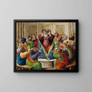 La Descente du Saint-Esprit - Sandro Botticelli — framed artwork on a wall