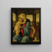 The Virgin and Child with the Little Saint John the Baptist - Sandro Botticelli — framed artwork on a wall