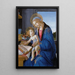 La Vierge à l'Enfant, La Madone du livre - Sandro Botticelli — framed artwork on a wall