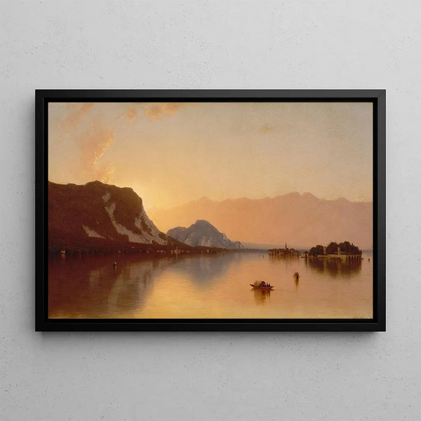 Isola Bella sur le lac Majeur - Sanford Robinson Gifford — framed artwork on a wall