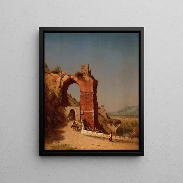 L'Arc de Néron à Tivoli - Sanford Robinson Gifford — framed artwork on a wall