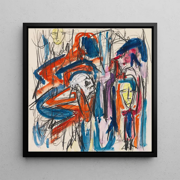 Untitled Painting - Albert Müller — framed artwork on a wall