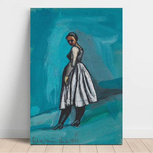 Reproduction of the painting Untitled Painting (Woman in White and Black Dress) - Karl Wiener