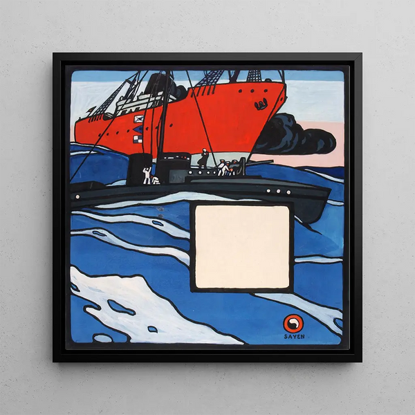 Untitled Painting - Henry Lyman Saen — framed artwork on a wall