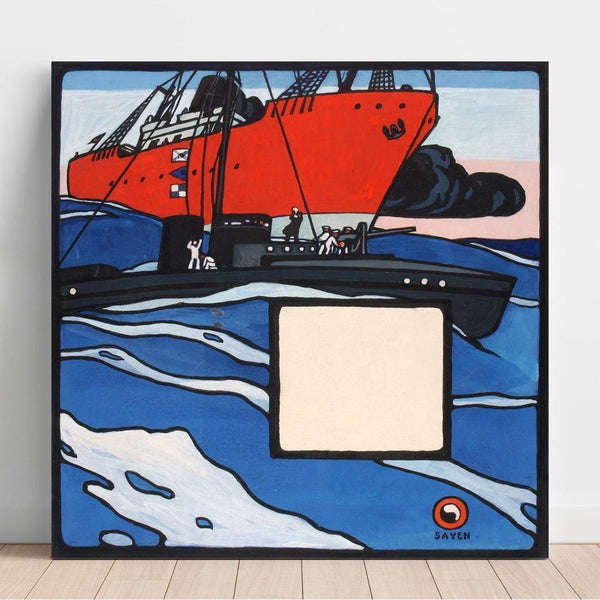 Reproduction of the painting Untitled Painting (Naval Action) - Henry Lyman Sayen