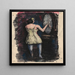 Untitled painting, woman in front of a mirror - Karl Wiener — framed artwork on a wall