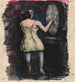 Untitled painting, woman in front of a mirror - Karl Wiener — artwork view