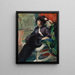Woman in a rocking chair - Santeri Salokivi — framed artwork on a wall
