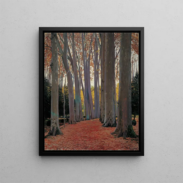 Allée des Platanes - Santiago Rusiñol — framed artwork on a wall