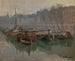 Boats on the Seine - Santiago Rusiñol — artwork view