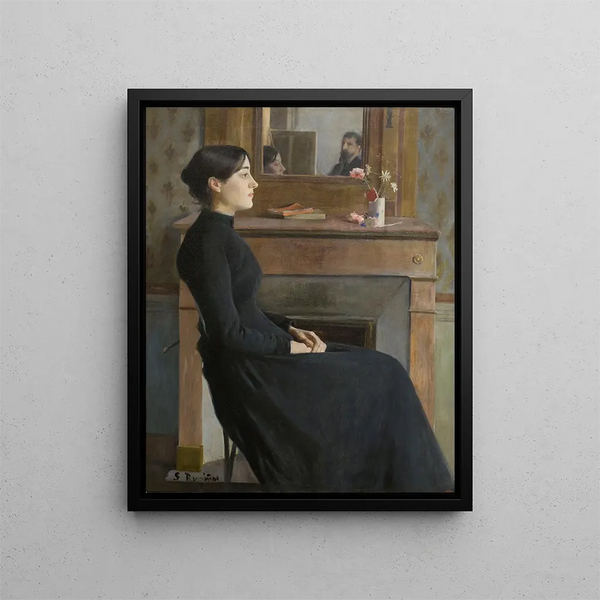 Female figure - Santiago Rusiñol — framed artwork on a wall