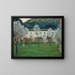 White Farmhouse in Bunyola, Majorca - Santiago Rusiñol — framed artwork on a wall